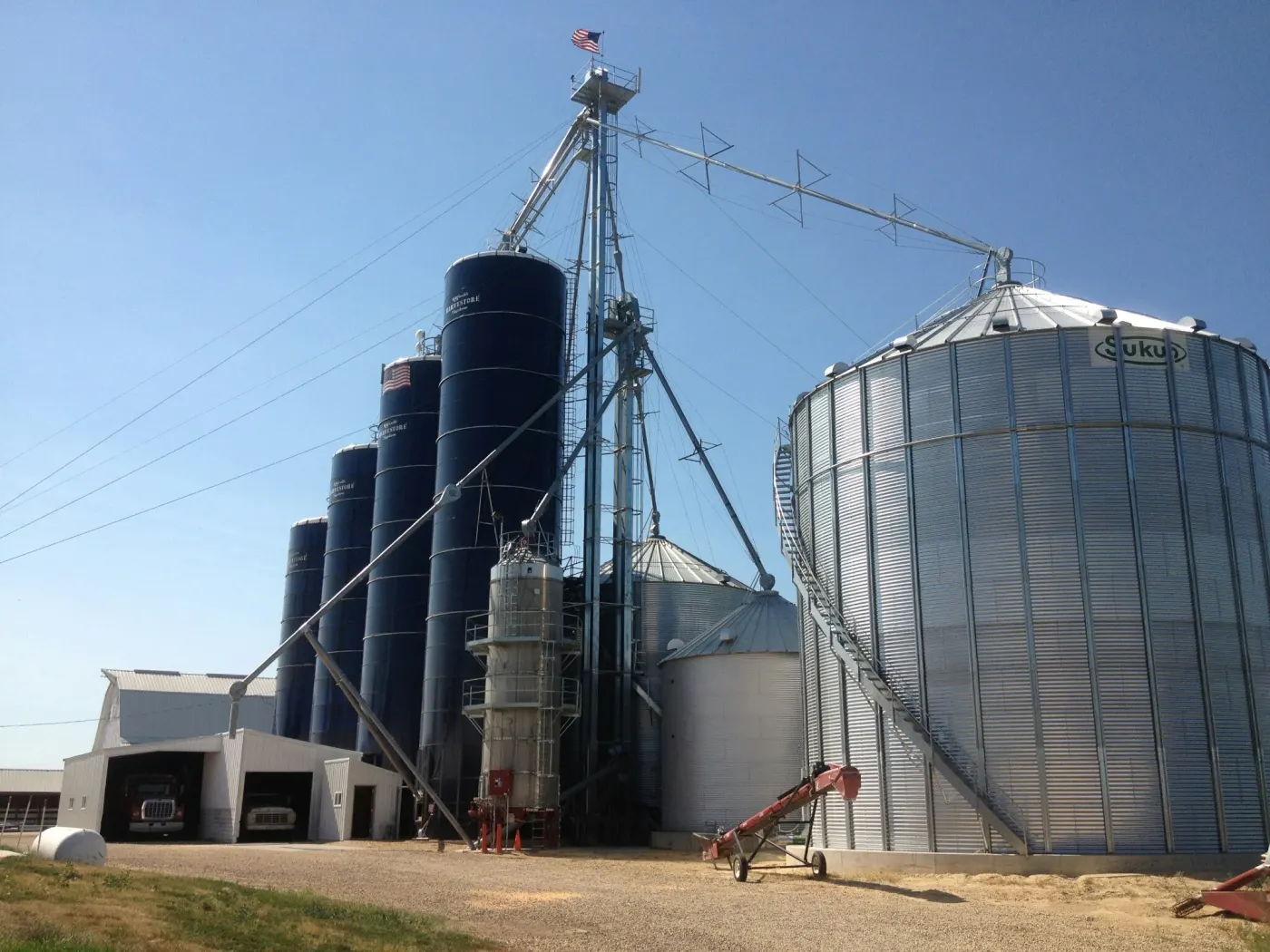 Grain drying set-up