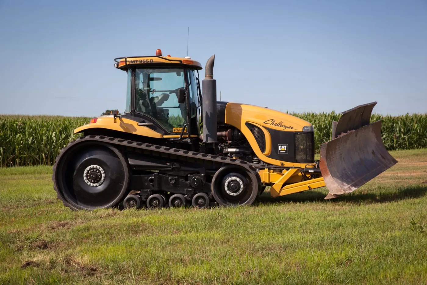 Tractor with blade attachment
